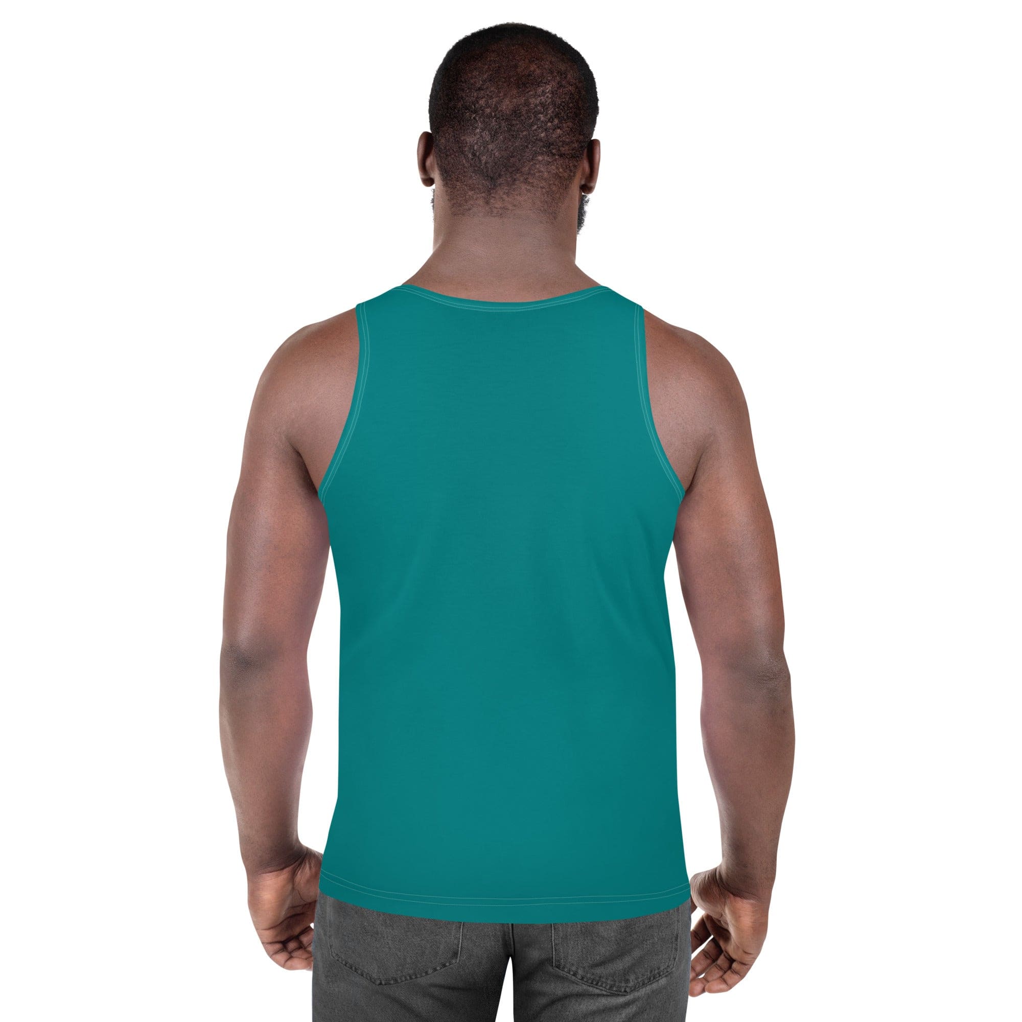 Mens Stretch Fit Tank Top - Dark Teal Green-3