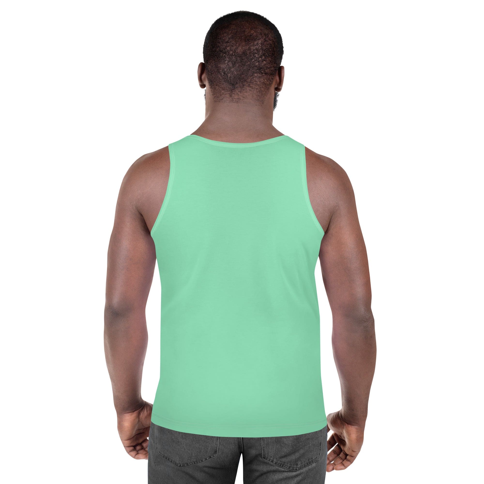 Mens Stretch Fit Tank Top - Seafoam Green-3