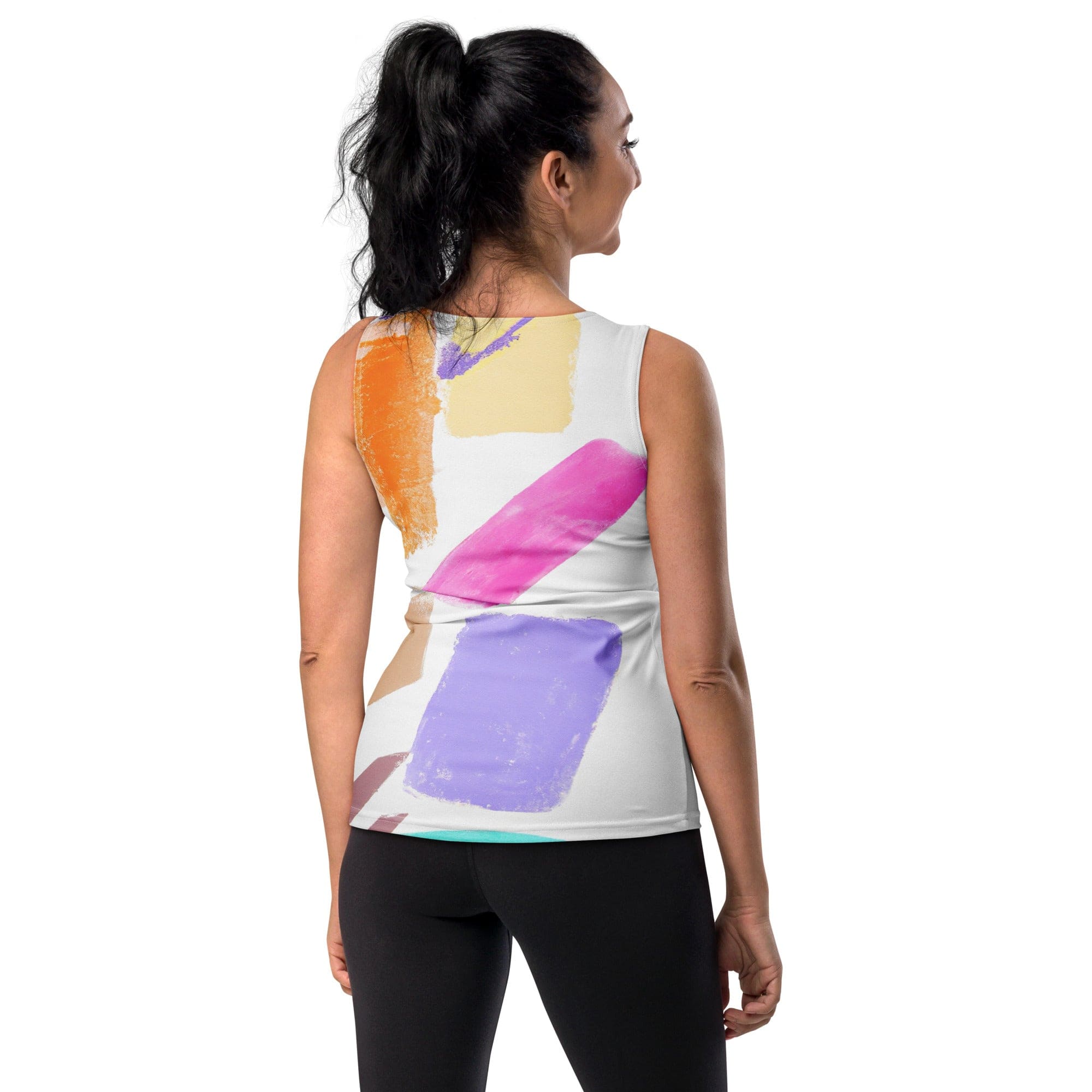 Womens Stretch Fit Tank Top - Pastel Pattern-1